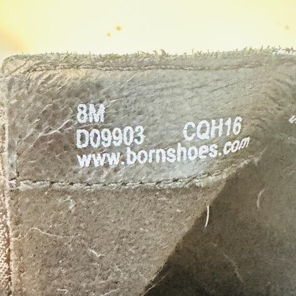 Born Boots Womens 8 Black Leather Ankle Booties Heeled Round Toe Zip Comfort - Picture 10 of 11